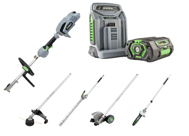 EGO MHSC2002E Multi-Tool Kit: Line Trimmer + Brushcutter Blade + Hedgetrimmer + Pole Saw + Edger Attachments
