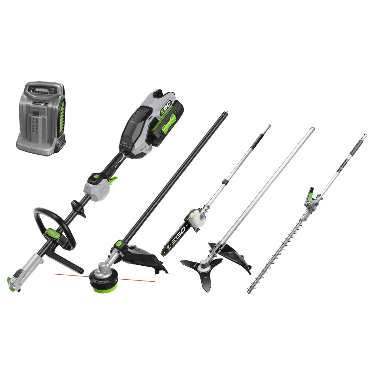EGO MHBC1204E Multi-Tool Kit: Line Trimmer + Brushcutter + Hedgetrimmer + Pole Saw Attachments